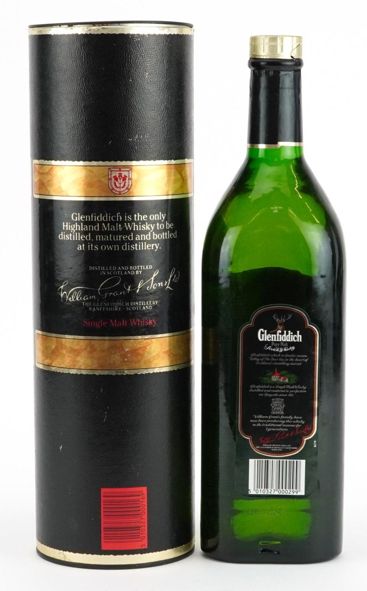 One litre bottle of Glenfiddich Pure Malt Scotch whisky with box, first distilled on Christmas day - Image 2 of 2