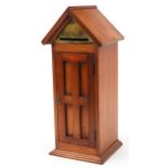 Georgian style hardwood table top letter box, 56cm high : For further information on this lot please