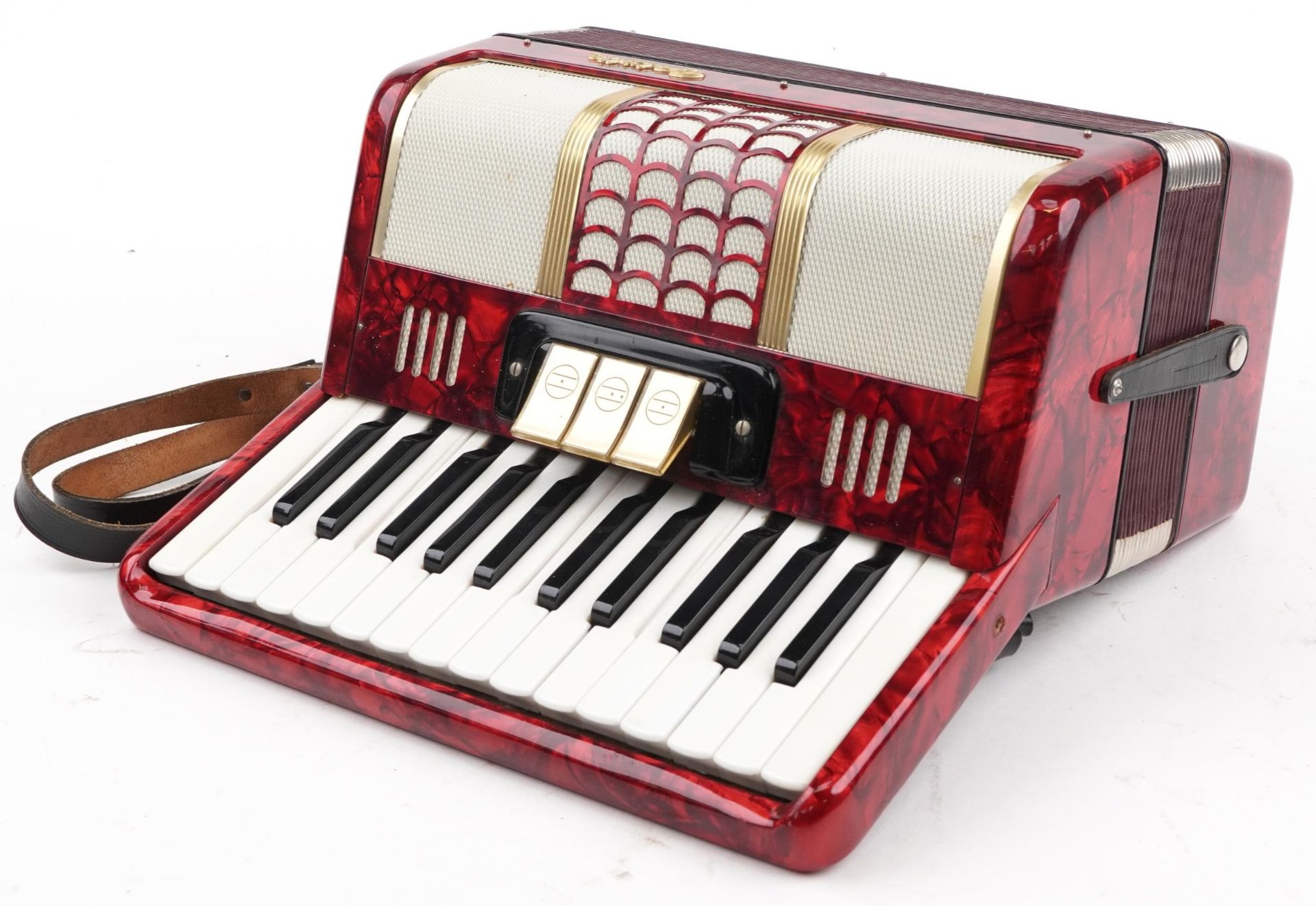 Galotta, Italian piano accordion with case, 34cm wide : For further information on this lot please - Image 2 of 5