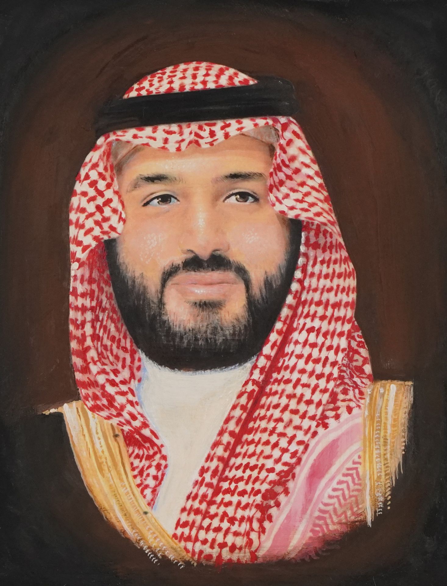 Portraits of Salman of Saudi Arabia, two pictures, framed, the largest 34cm x 26.5cm excluding the - Image 5 of 7