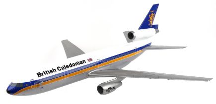 Aviation interest British Caledonian scale model aeroplane by Space Models, 100cm in length : For