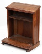 Hardwood kneeling pew with shelf space, 78cm high : For further information on this lot please visit