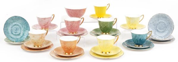 Royal Albert Gossamer and other teaware including trios, the largest each 15cm in diameter : For