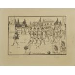 E V Howell - Pontius Pilates bodyguard, Comical Scottish themed pencil signed print, unframed,