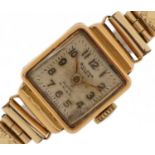 Boldor, ladies Art Deco 18ct gold manual wristwatch, 15mm wide : For further information on this lot