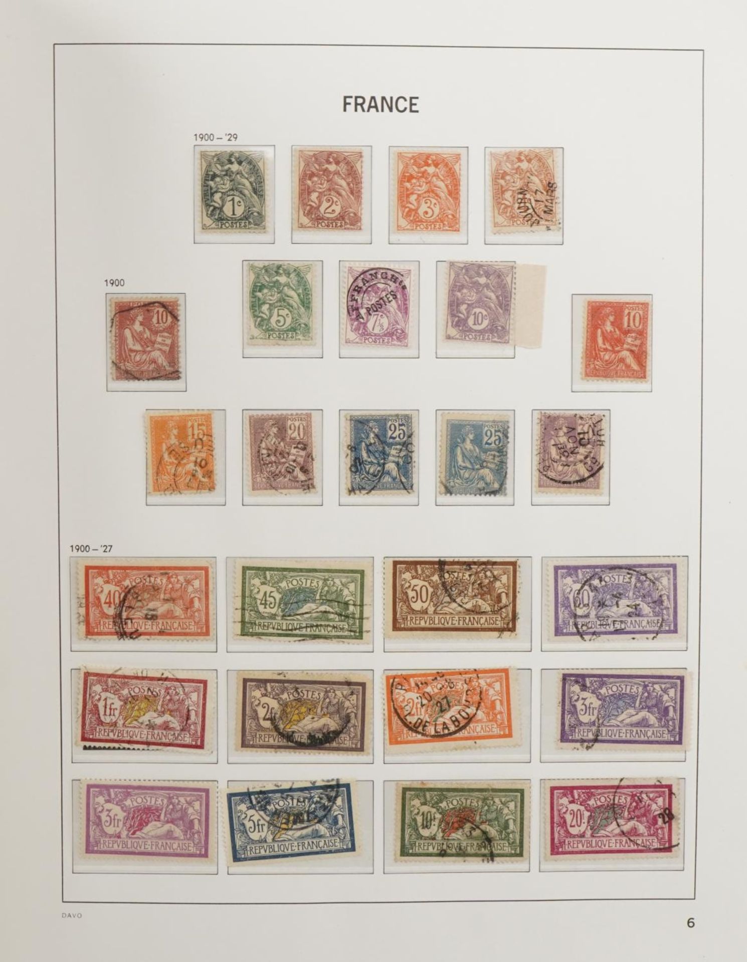 Good collection of mid 19th century and later French stamps arranged in an album : For further - Image 4 of 9