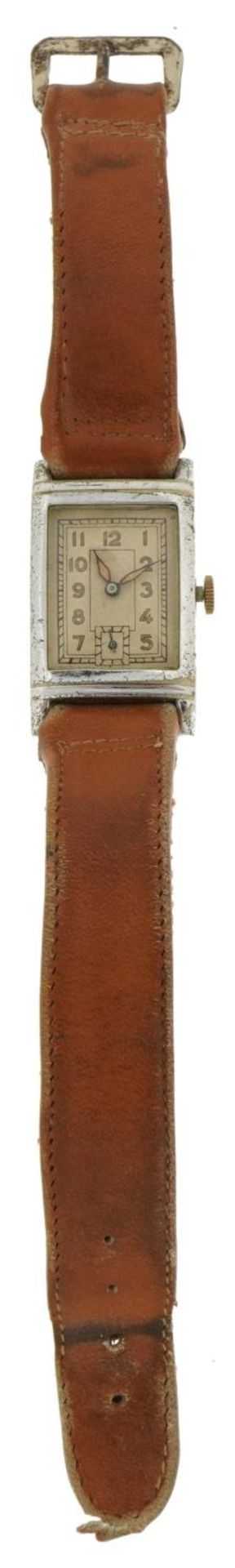 Boden Edelstahl, vintage German military wristwatch with subsidiary dial, the case 22mm wide : For - Image 2 of 5