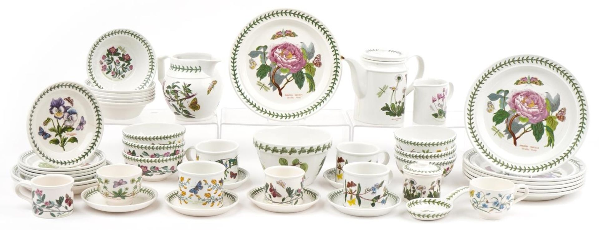 Portmeirion Botanic Garden and Pomona collectable china and dinnerware including teapot, cups and