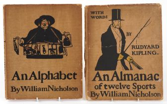 Two William Nicholson hardback books comprising An Alphabet and An Almanac of Twelve Sports with