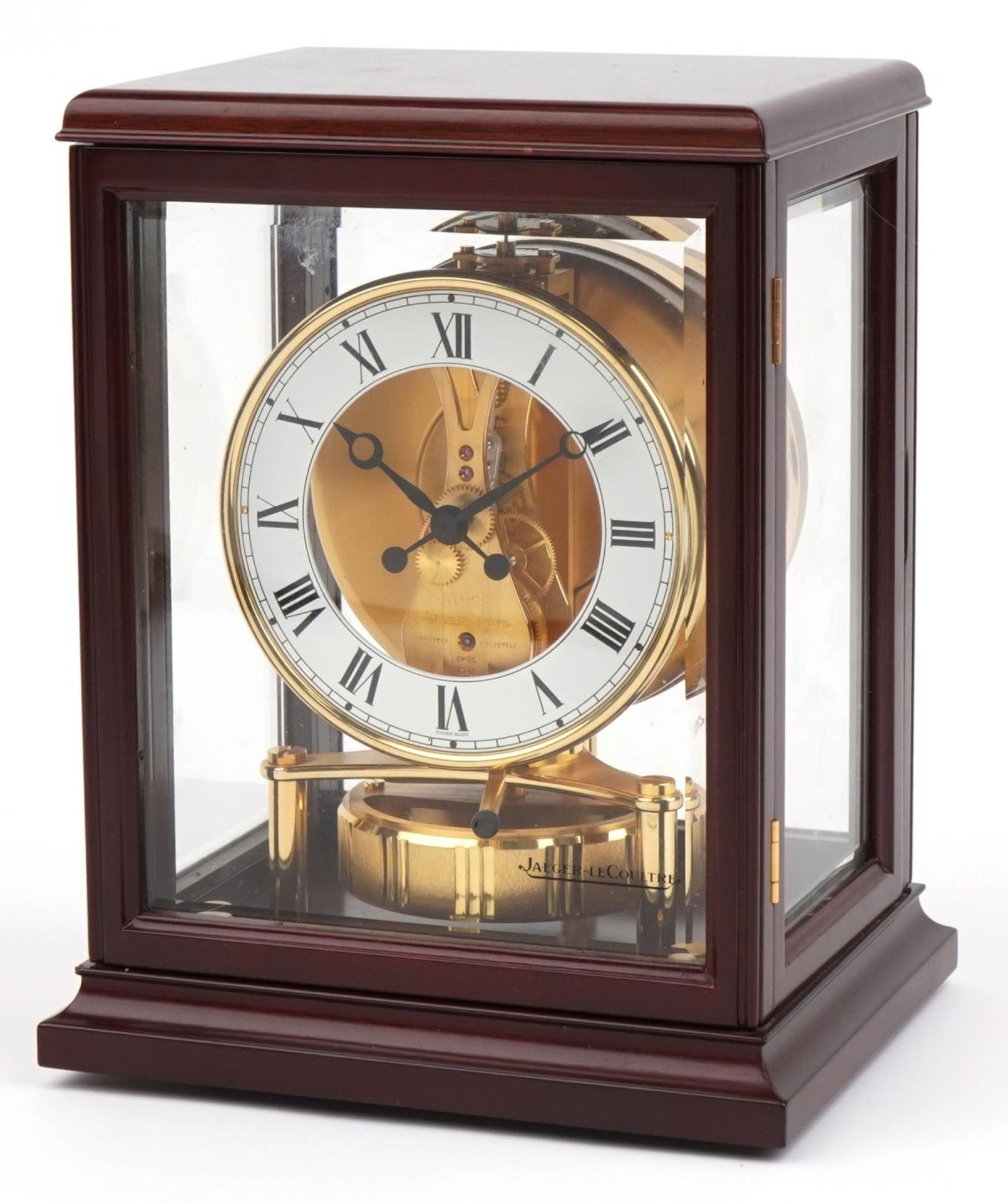 Jaeger LeCoultre, Atmos clock housed in a glazed mahogany case with bevelled glass with Asprey's box - Image 2 of 7