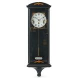The William Forbes Windermere Viennese Regulator ebony and burr wood wall clock striking on eight