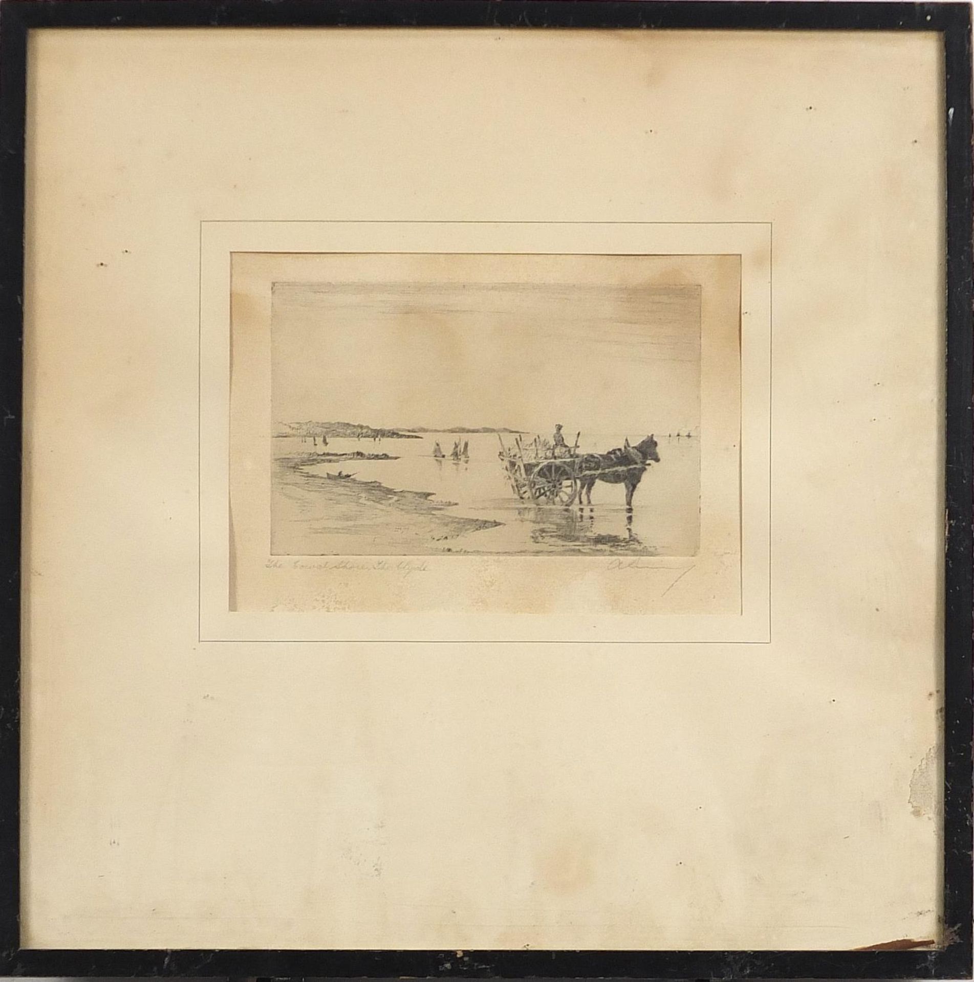 A Simes - The Cowal Shore, The Clyde and Inverness Castle Scotland, pair of pencil signed - Image 5 of 22