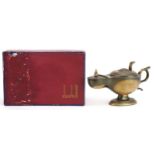 Dunhill Roman Lamp Table lighter with box, 17cm in length : For further information on this lot