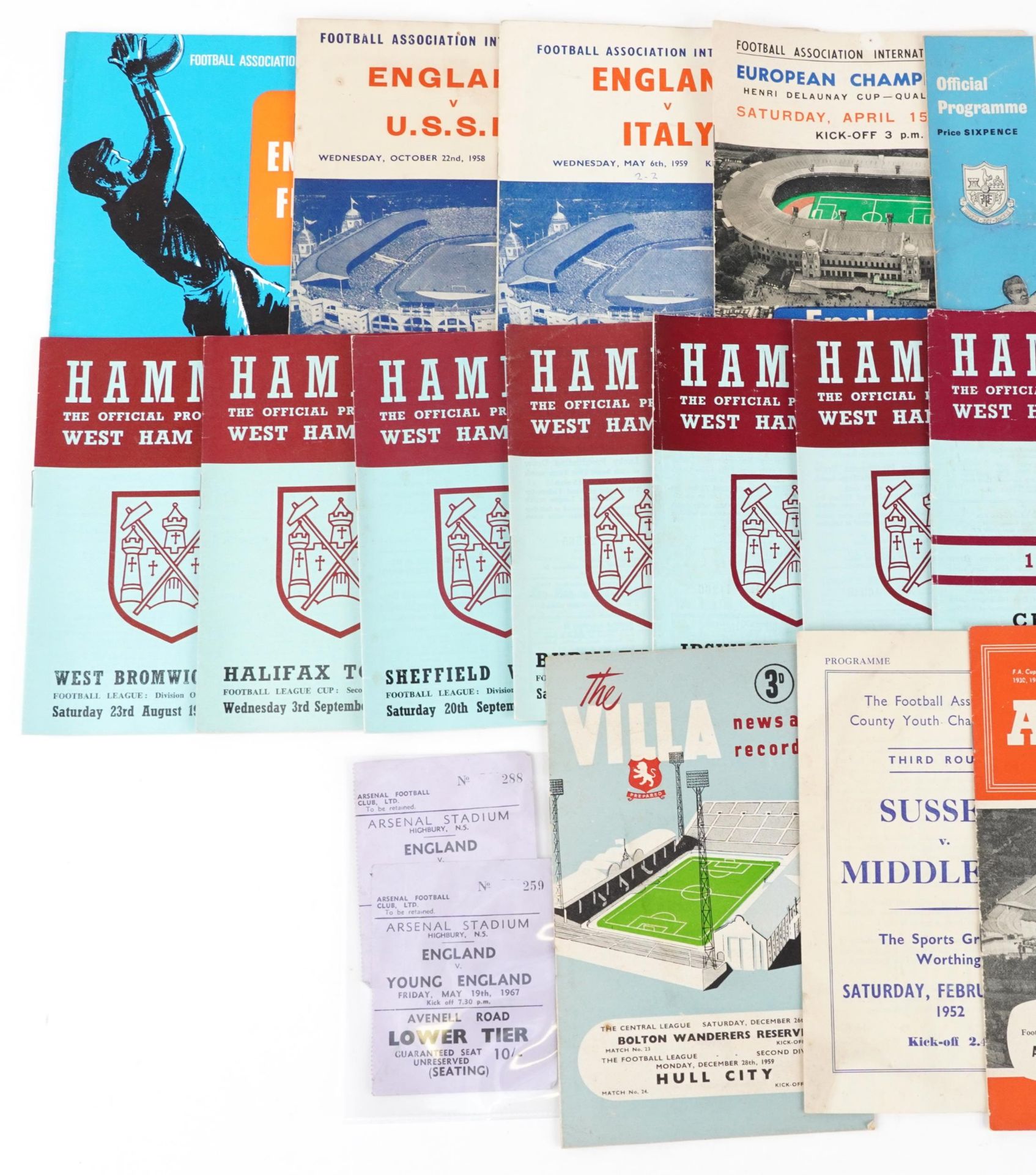 1960s and later footballing interest league and international programmes and tickets including - Image 2 of 3