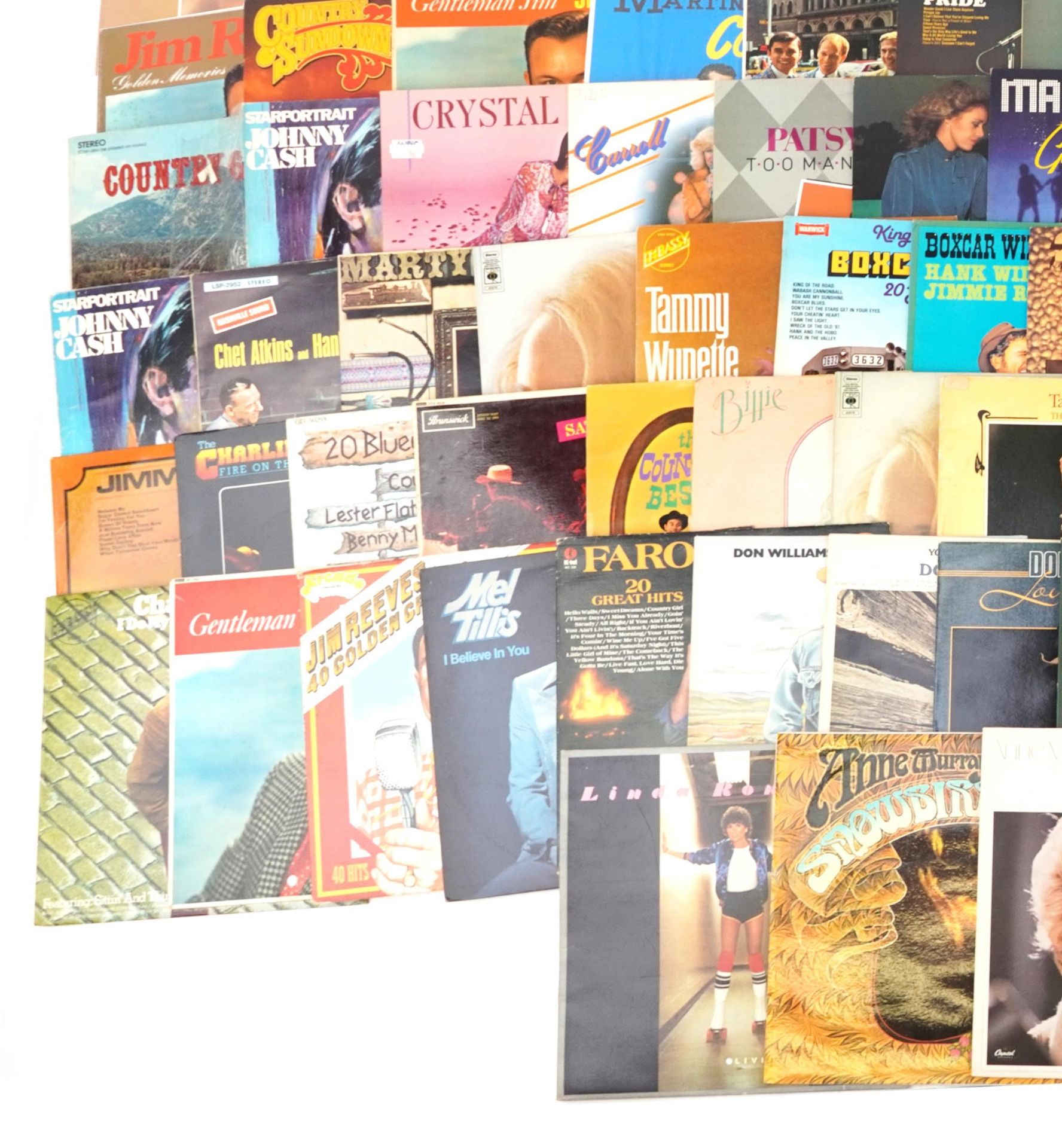 Predominantly country vinyl LP records including Johnny Cash, Linda Ronstadt, Jim Reeves, Boxcar - Image 5 of 5