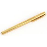 Vintage Montblanc fountain pen with gold plated case and 14ct gold nib : For further information