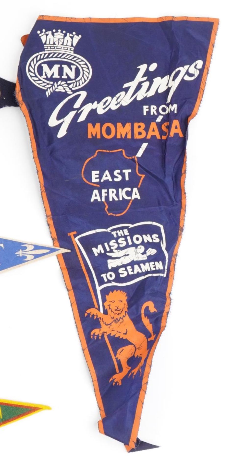 Vintage pennants including Merchant Navy Greetings from Mombasa and BP Centenary : For further - Image 4 of 5