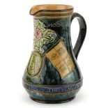 Doulton Lambeth, Victorian stoneware commemorative jug dated June 5th 1900 commemorating The