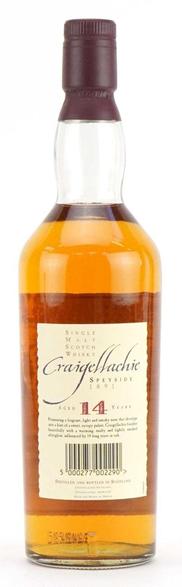 Bottle of Craigellachie Speyside Single Malt whisky with box and aged 14 years : For further - Image 3 of 3