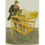 Eric Ravilious - Knife Grinder from High Street, lithograph, inscribed published by Curwen Press