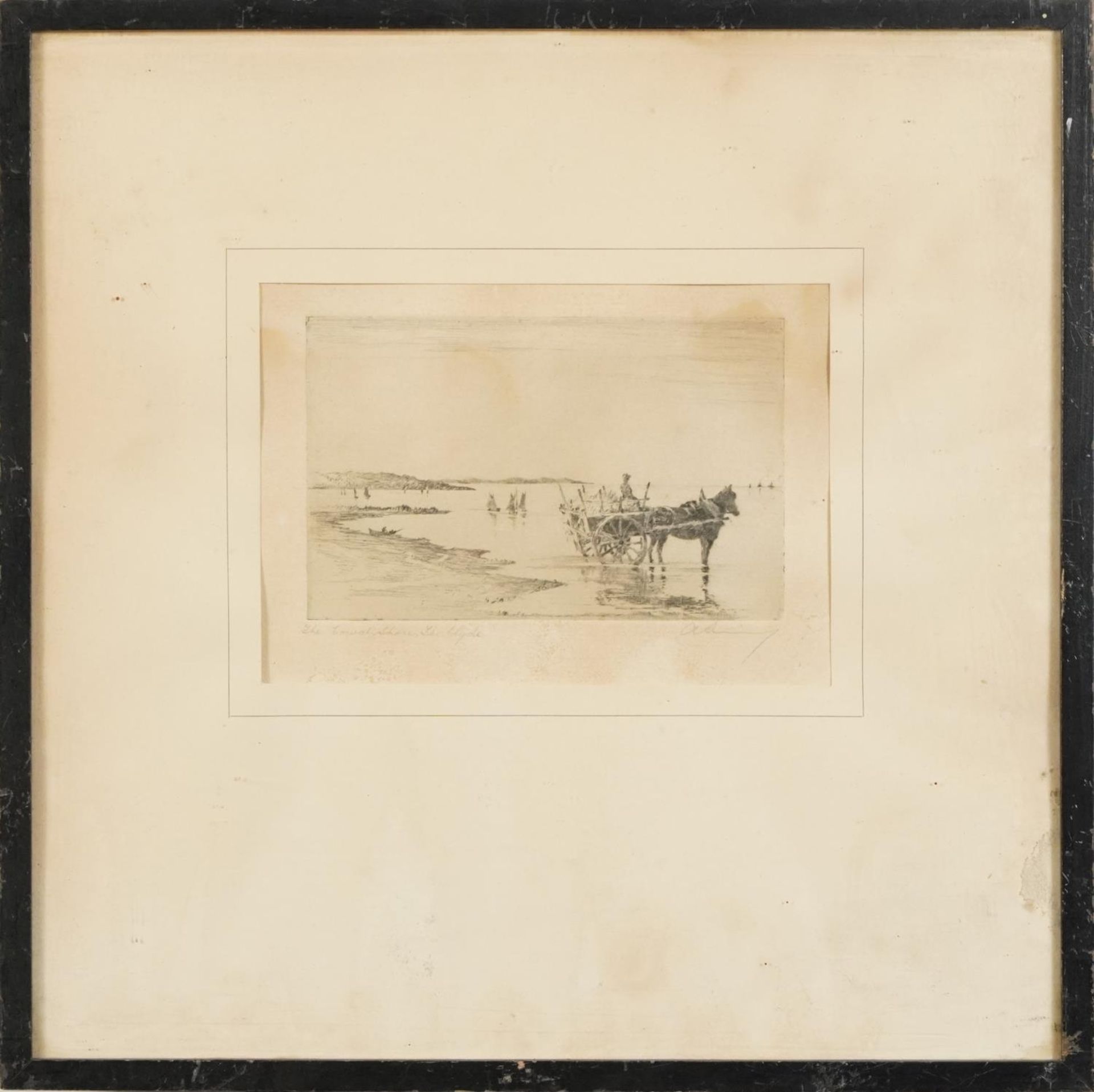 A Simes - The Cowal Shore, The Clyde and Inverness Castle Scotland, pair of pencil signed - Image 6 of 22