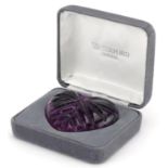 Waterford Crystal purple heart paperweight with fitted box, 7cm wide : For further information on