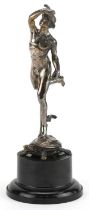 Early 20th century automobilia interest silver plated car mascot in the form of Hermes standing on a