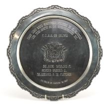 Pewter plate relating to Louis Mountbatten, 30cm in diameter : For further information on this lot