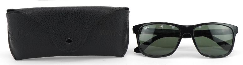 Pair of Ray-Ban Wayfarer sunglasses with case : For further information on this lot please visit