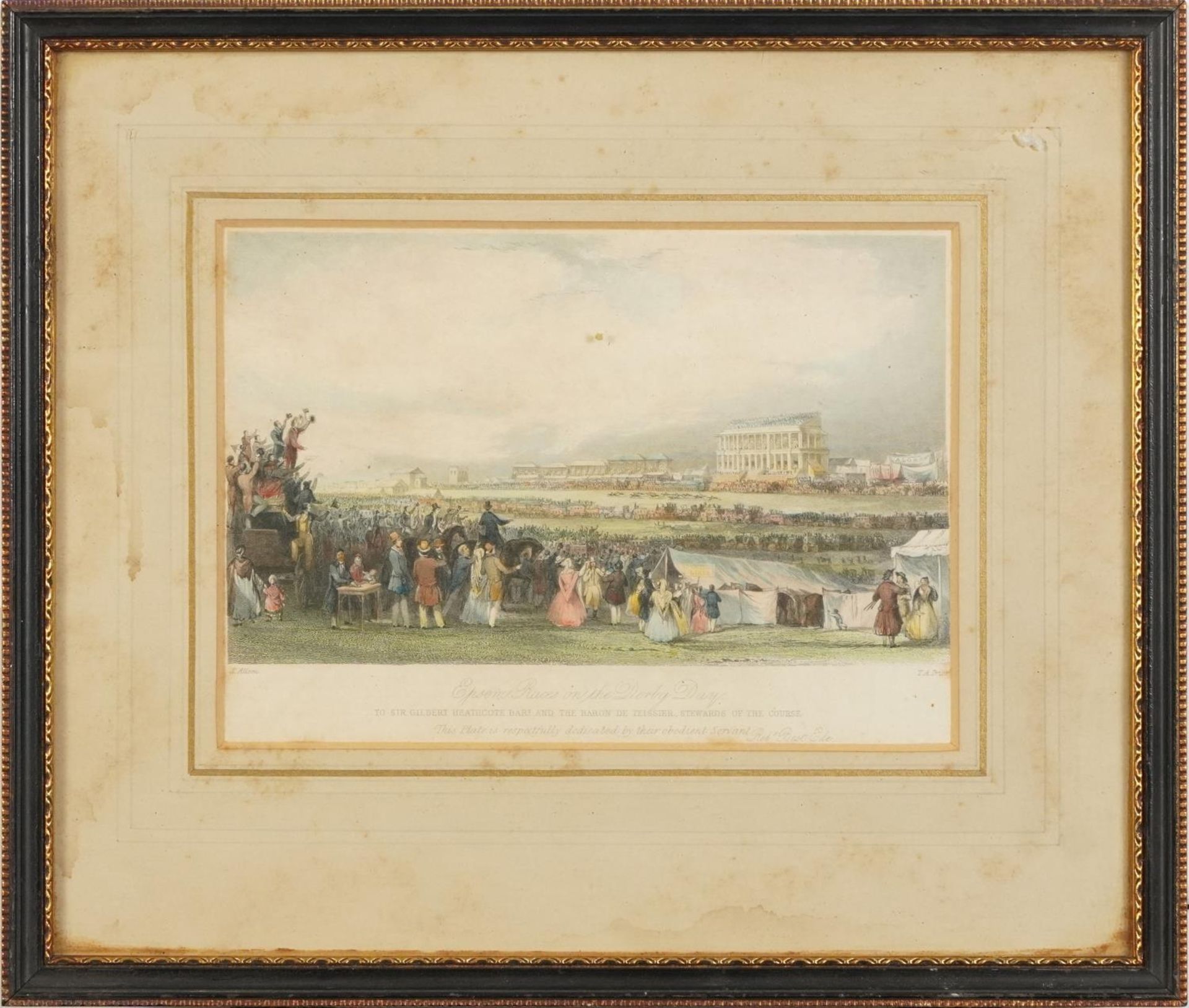 Epsom Races on Derby Day and Woodcote Park, two 19th century engravings, one after Thomas Allom - Image 7 of 9