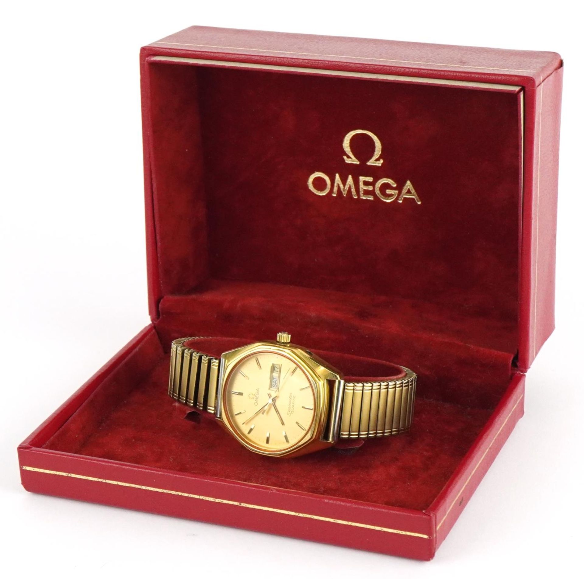 Omega, gentlemen's Omega Seamaster wristwatch with day/date aperture, with box and paperwork, the