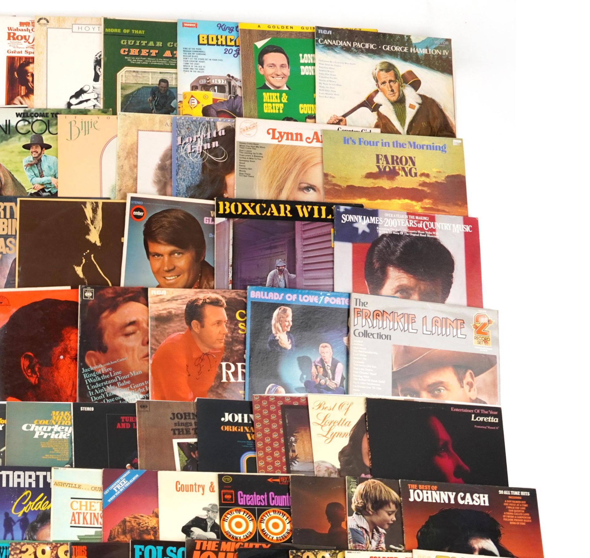 Predominantly country vinyl LP records including Johnny Cash, Linda Ronstadt, Jim Reeves, Boxcar - Image 4 of 5