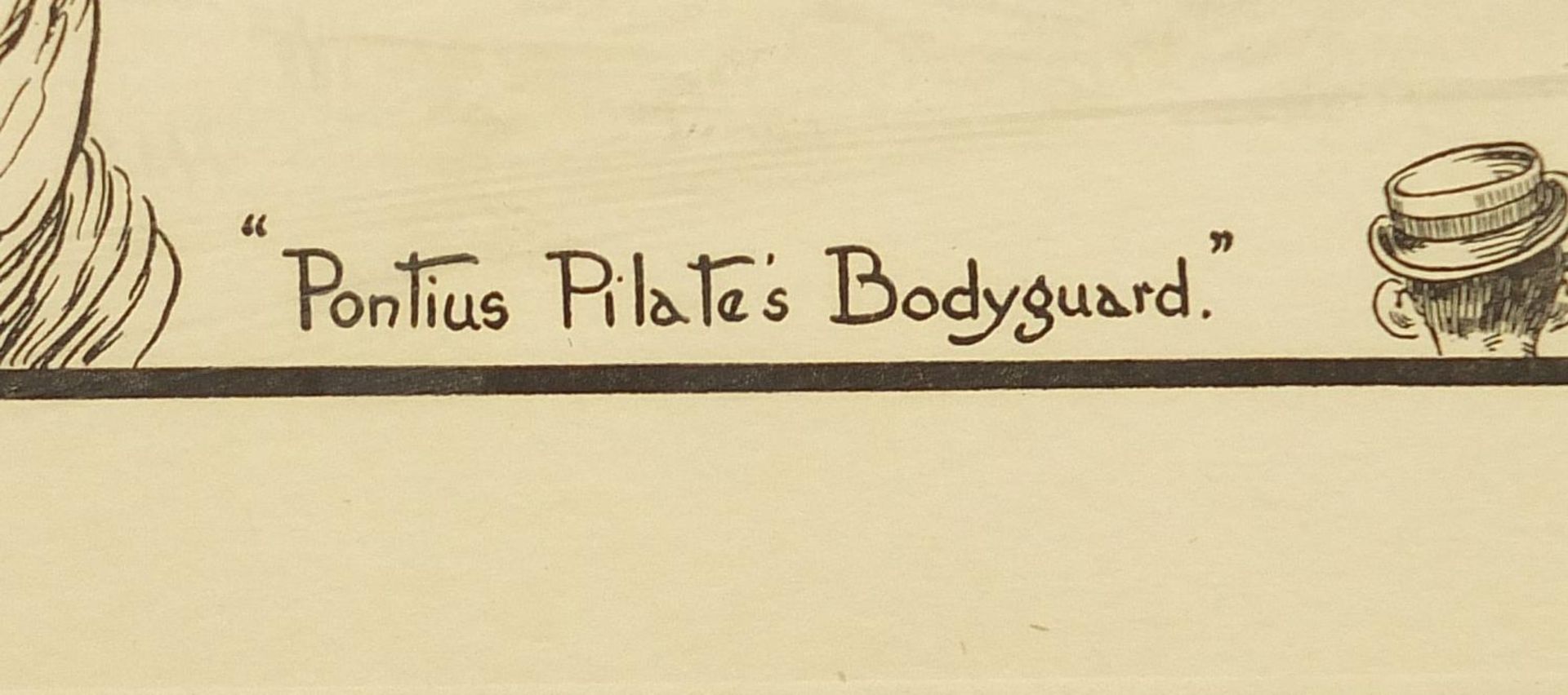 E V Howell - Pontius Pilates bodyguard, Comical Scottish themed pencil signed print, unframed, - Image 2 of 4