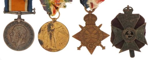 British military World War I medals comprising a pair awarded to M2-097680, PTE.W.GORMAN,A.S.C., and