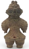 Japanese terracotta dogu figure of a pregnant woman, 29.5cm high : For further information on this