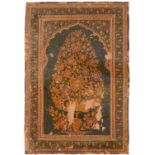 Antique leather Quran cover gilded and painted with flowers, 29.5cm x 20.5cm : For further