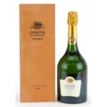 Bottle of 2006 Tattinger Comtes Blanc de Blancs Champagne with box : For further information on this