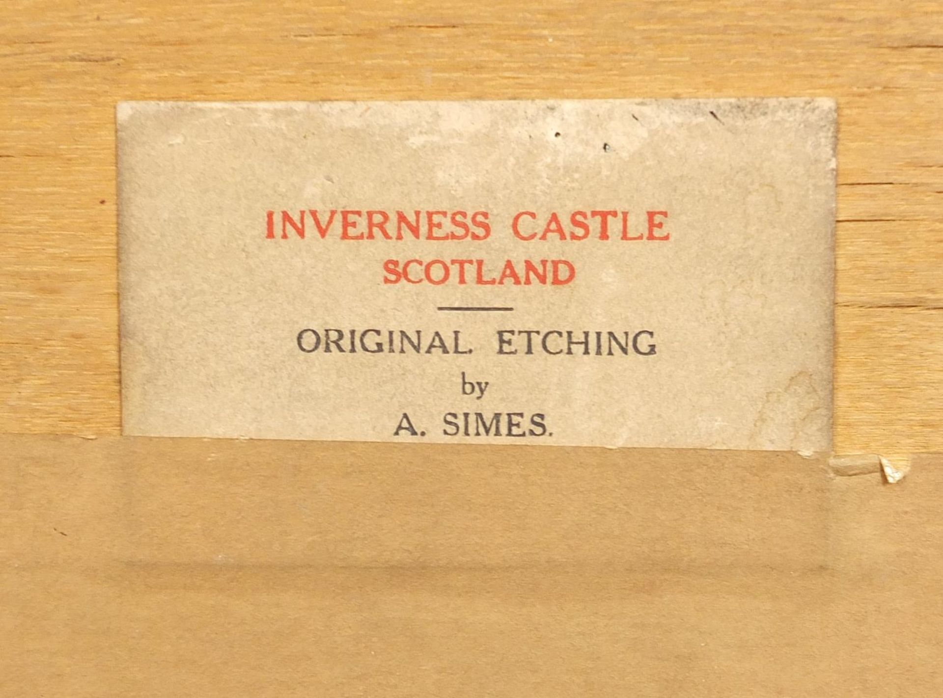 A Simes - The Cowal Shore, The Clyde and Inverness Castle Scotland, pair of pencil signed - Image 21 of 22