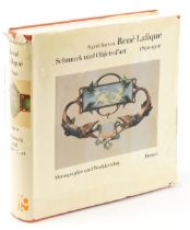 Rene Lalique Schmuckund Objets d'Art 1890-1910 book with dust jacket by Sigfried Barten : For