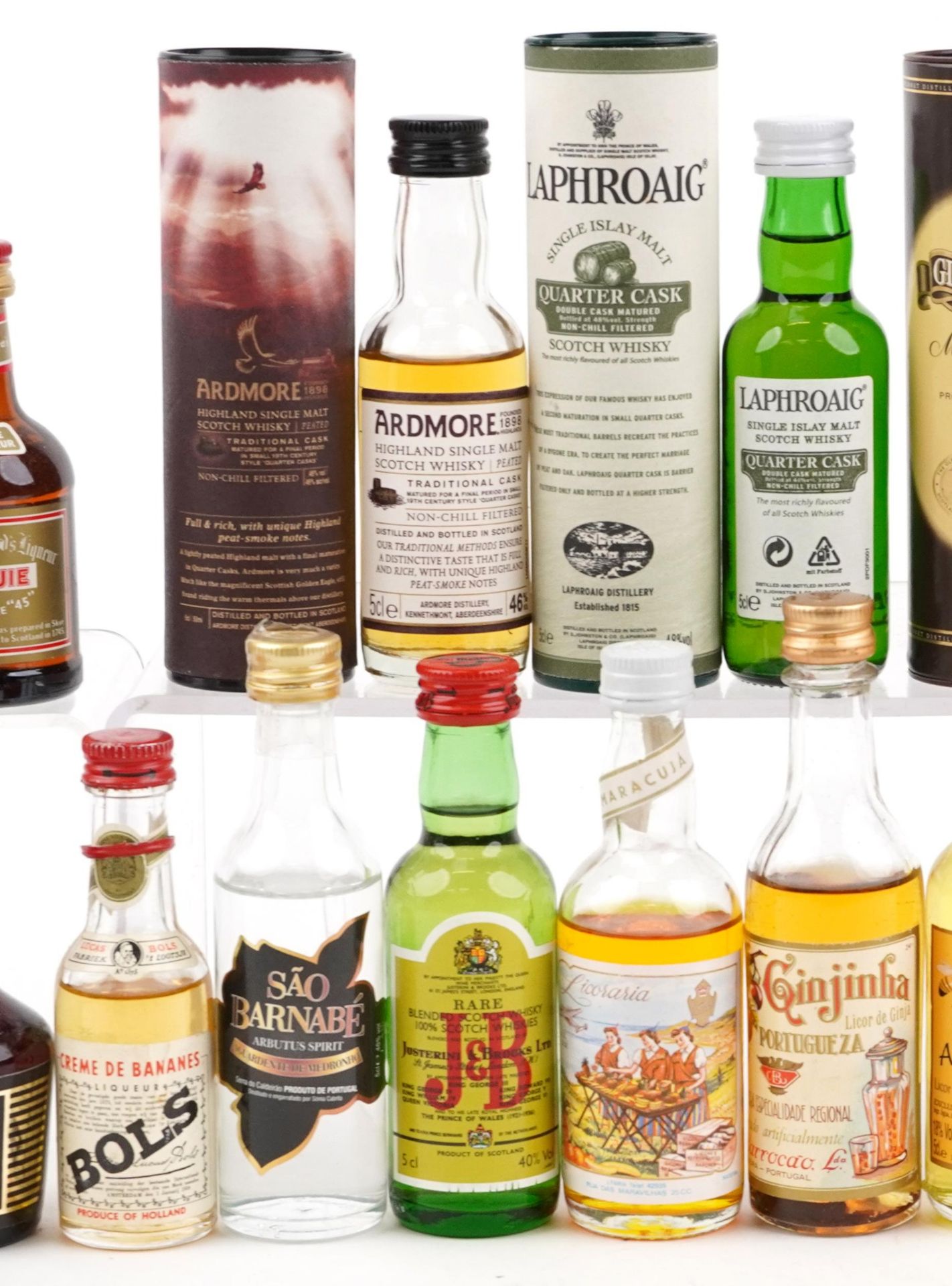 Alcohol miniatures including Laphroaig whisky, Gordons gin and Johnnie Walker Black Label whisky : - Image 3 of 4