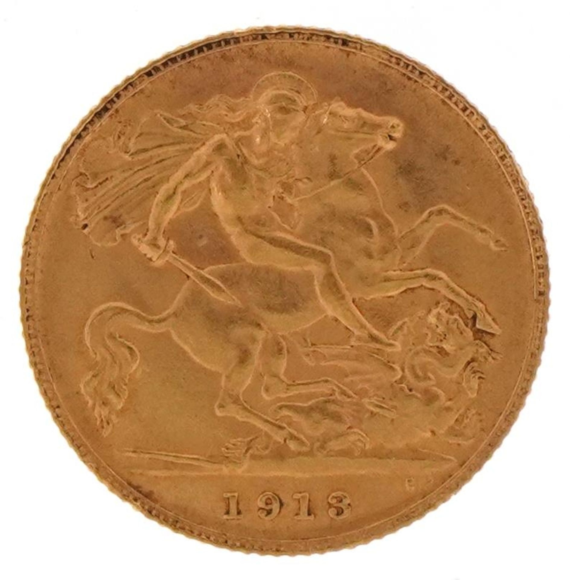 George V 1913 gold half sovereign : For further information on this lot please visit