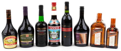 Eight bottles of liqueur including Cointreau : For further information on this lot please visit