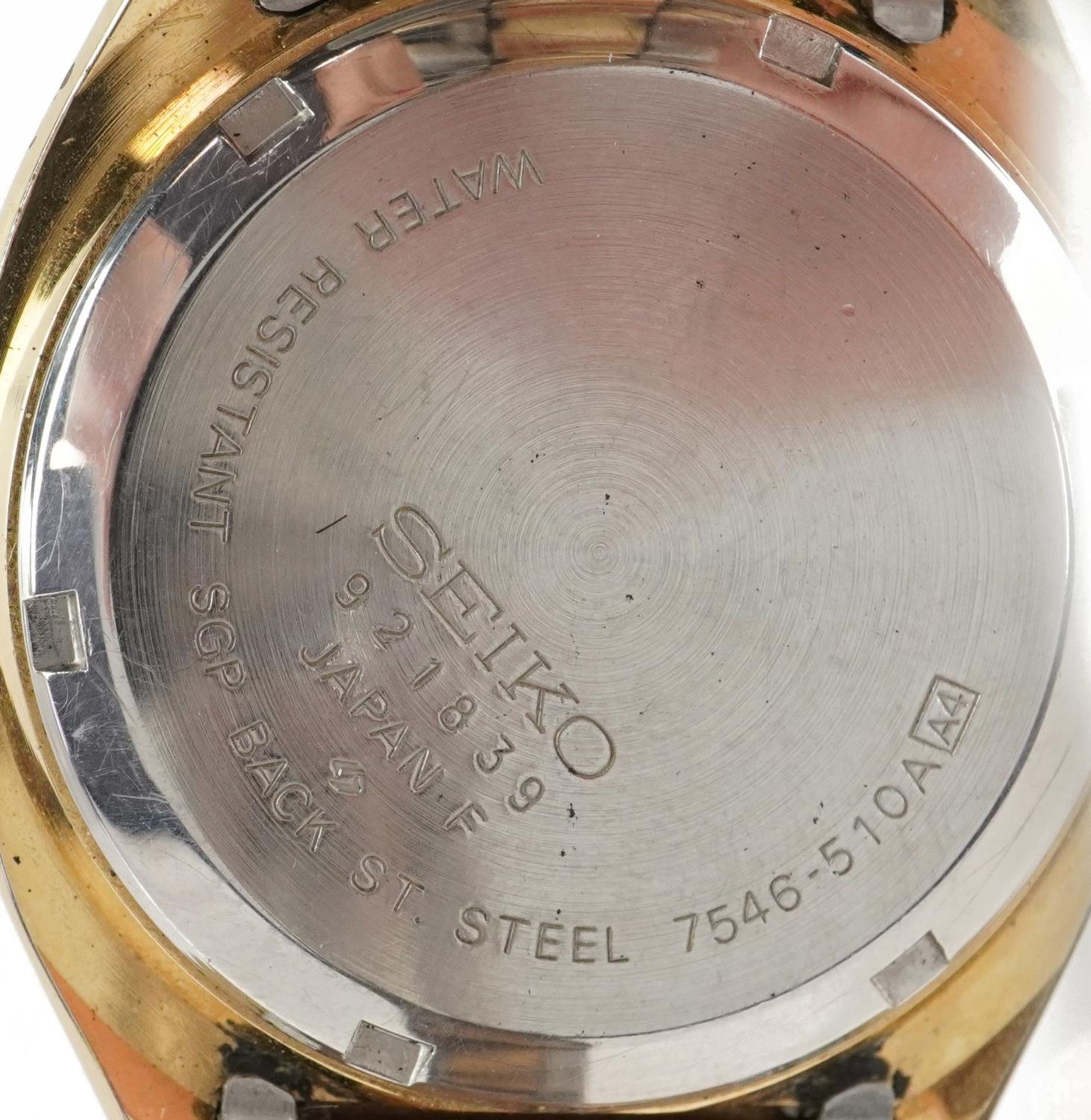 Vintage Seiko gentlemen's wristwatch with day/date dial and an Art Deco ladies gold plated - Image 5 of 5