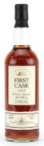 Bottle of First Cask 1973 Glenlivet Speyside 21 Year Old Malt whisky, cask number 3947, bottle