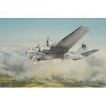 Geoff Nutkins 1982 - B-17G Bomber, military interest pencil signed print in colour, limited