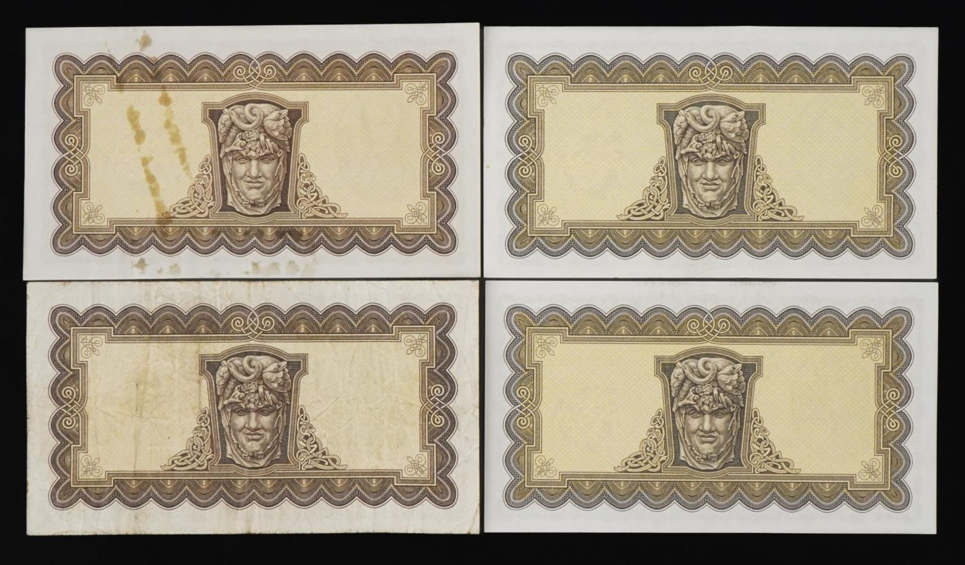 Four Central Bank of Ireland Lady Lavery five pound banknotes, various serial numbers : For - Image 2 of 2
