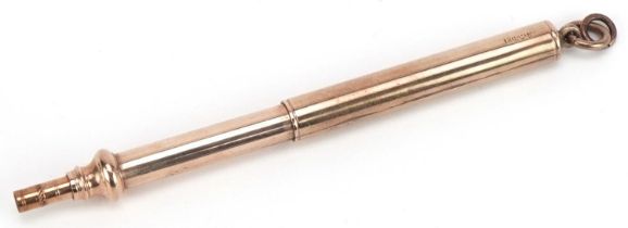 9ct gold propelling pencil, 10cm in length extended, 11.6g : For further information on this lot
