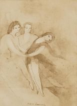After Marie Laurencin - Three dancers, French etching, The Collector's Guild Ltd label and