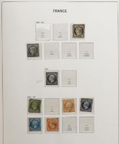 Good collection of mid 19th century and later French stamps arranged in an album : For further