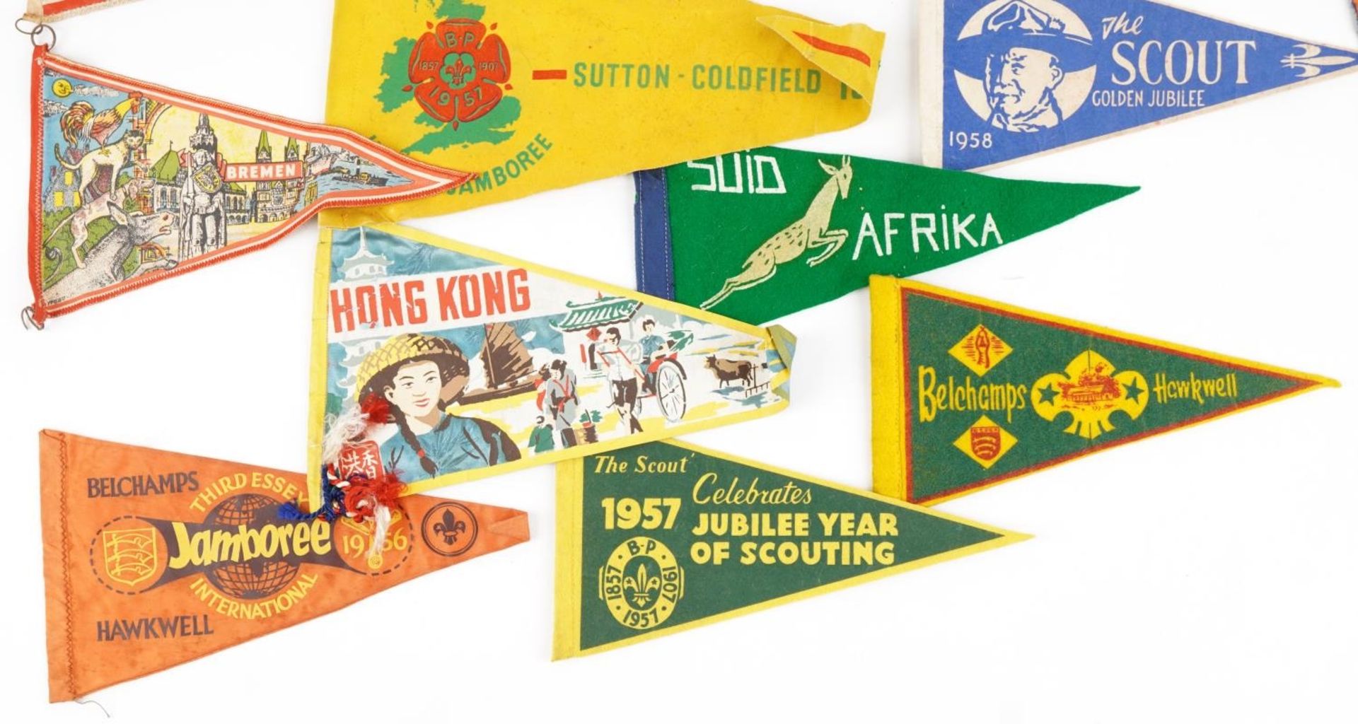 Vintage pennants including Merchant Navy Greetings from Mombasa and BP Centenary : For further - Image 3 of 5